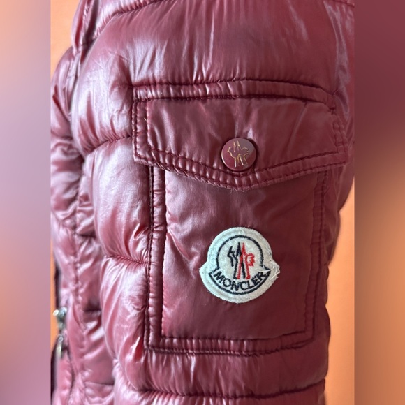 Moncler Deep Red Puffer Jacket - Picture 9 of 17